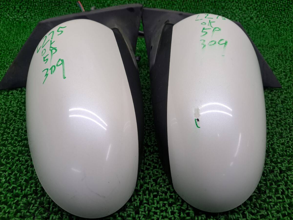 309 Daihatsu Mira L275S L285S door mirror left right set side mirror driver`s seat side / passenger's seat side right left 5 pin operation verification OK pearl 