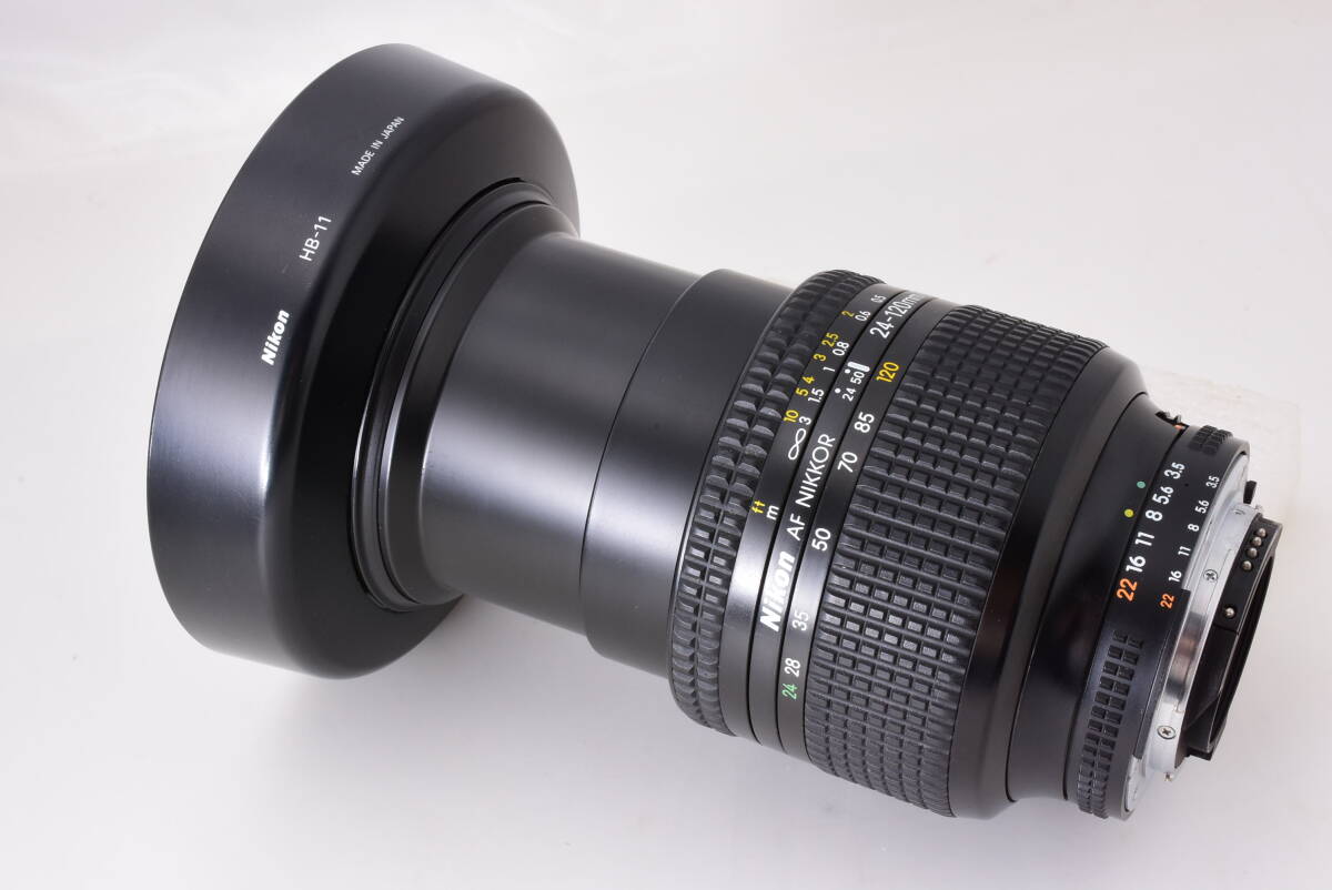 ★希少元箱付/新品同様★Nikon ニコン AF NIKKOR 24-120mm F3.5-5.6 D HB-11 純正フード 付属品 元箱 フィルター付★専門店動作確認済！！_画像9