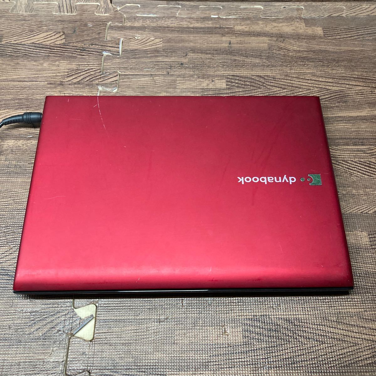 MY3-9 激安 OS Windows11Pro試作 ノートPC TOSHIBA dynabook R731/E26ER Core i3 メモリ4GB HDD320GB カメラ レッド 現状品_傷あり