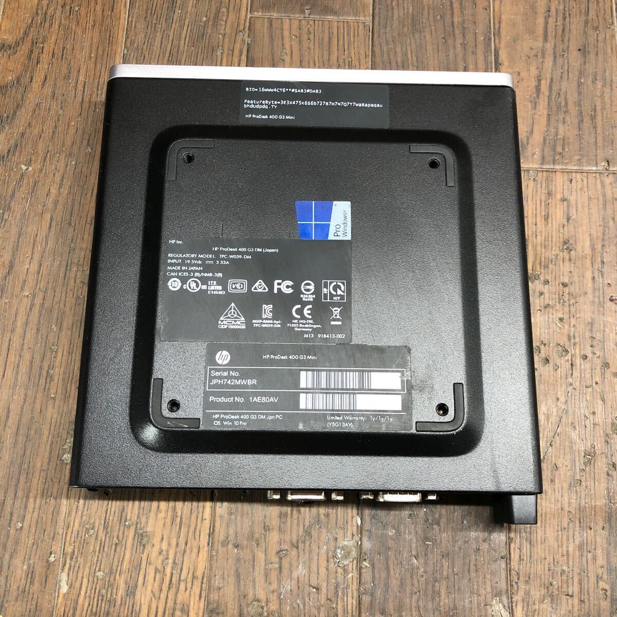 CI2-25 激安 デスクトップPC ミニ HP ProDesk 400 G3 DM TPC-W039-DM BIOS立ち上がり確認済み HDD.メモリ.CPU欠品 ジャンク_画像8