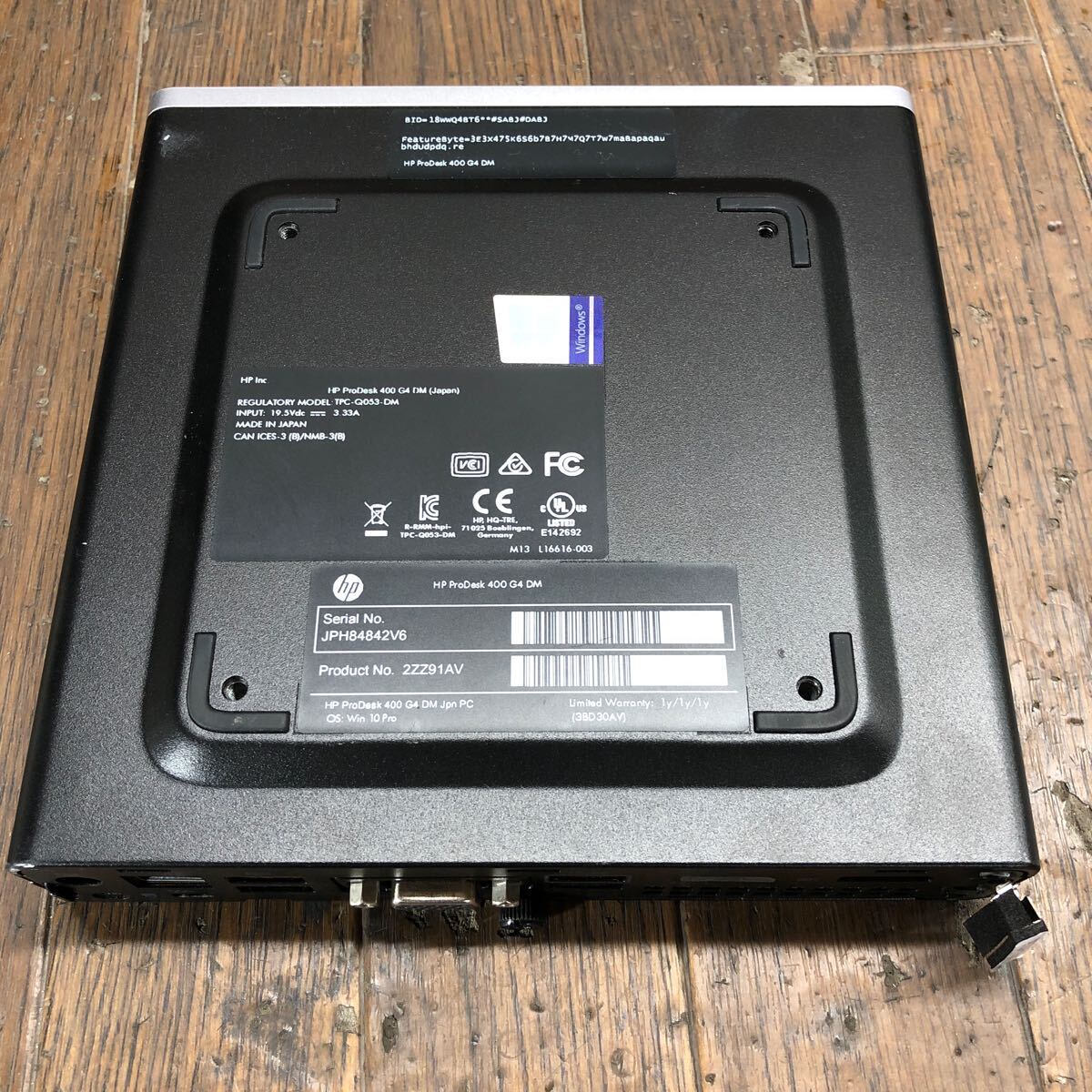 CI2-67 激安 デスクトップPC ミニ HP ProDesk 400 G4 DM TPC-Q053-DM BIOS立ち上がり確認済み HDD.メモリ.CPU欠品 ジャンク_画像9