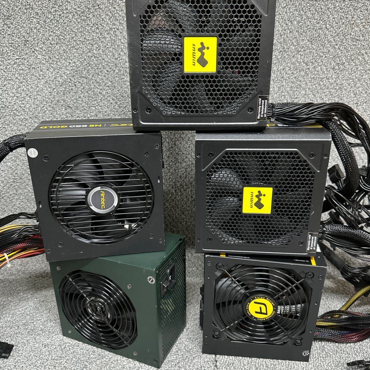 DB3-176 激安 PC 電源BOX Antec EA-650 GREEN NE650C NE550G EA550G PRO INWIN P65F 80PLUS GOLD BRONZE 650W 5点まとめ売り ジャンク_画像5