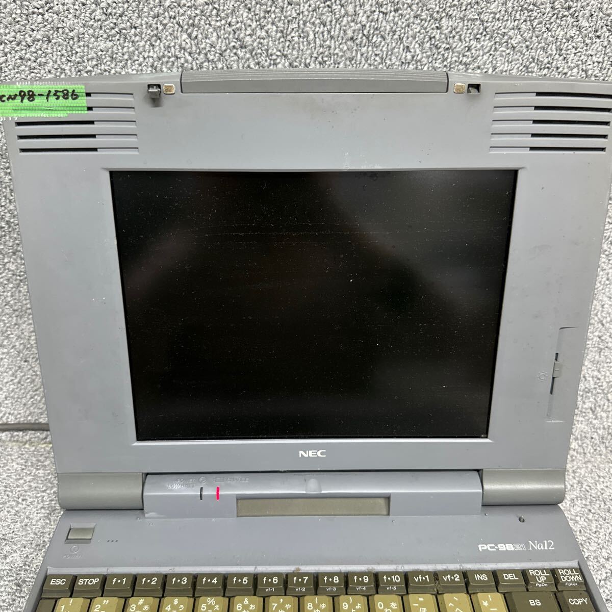 PCN98-1586 激安 PC98 ノートブック NEC PC-9821Na12/H10 通電のみ確認済み ジャンク 同梱可能_画像2