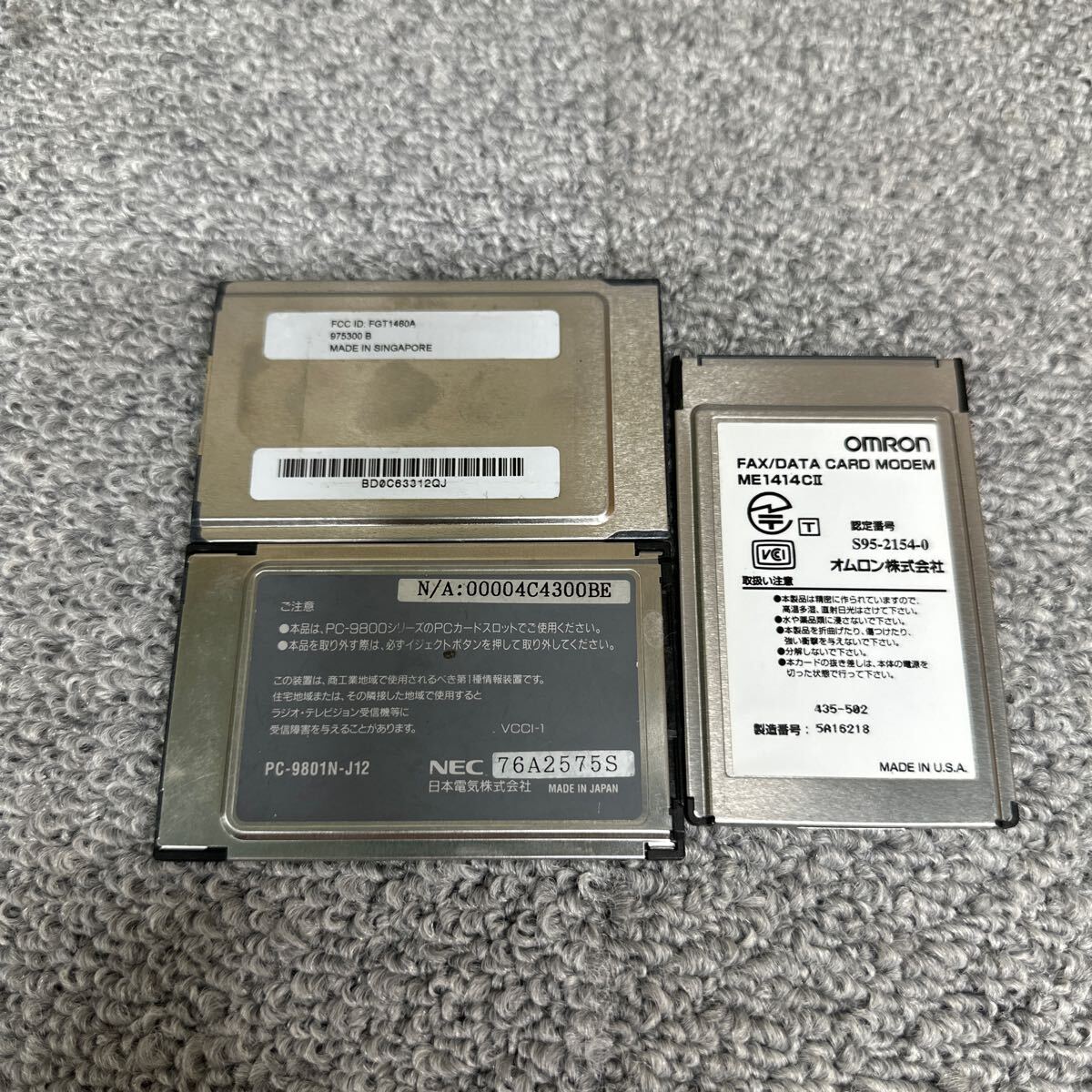 PCN98-1601 激安 PCカード OMRON ME1414CⅡ NEC PC-9801N-J12 B4680 SONY PCMCIA SCSIⅡ 3点まとめ売り 動作未確認 ジャンク_画像5