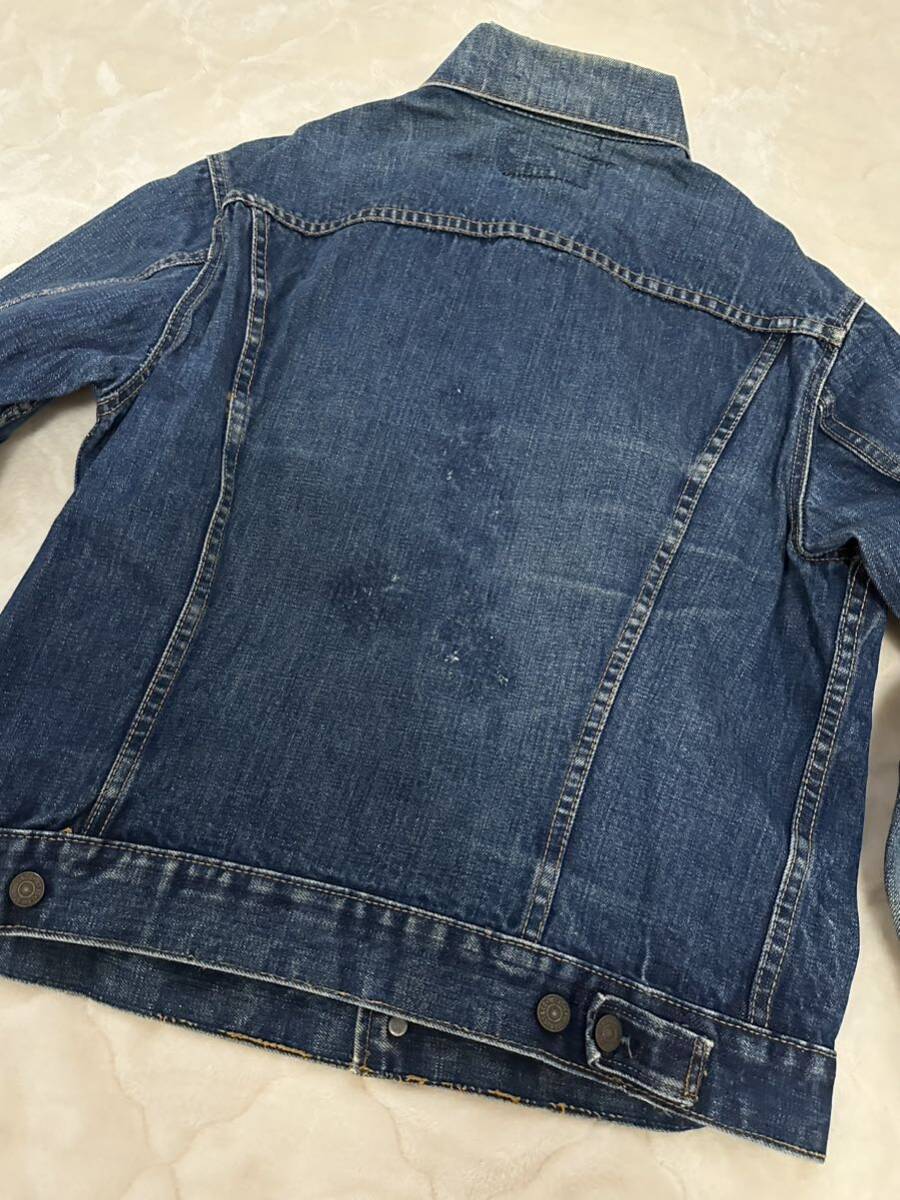 濃いめLevi's リーバイス ヴィンテージ 70505 BIGE ケアタグ　オリジナル size42 刻印525 3rd 4th デニムジャケット _画像7