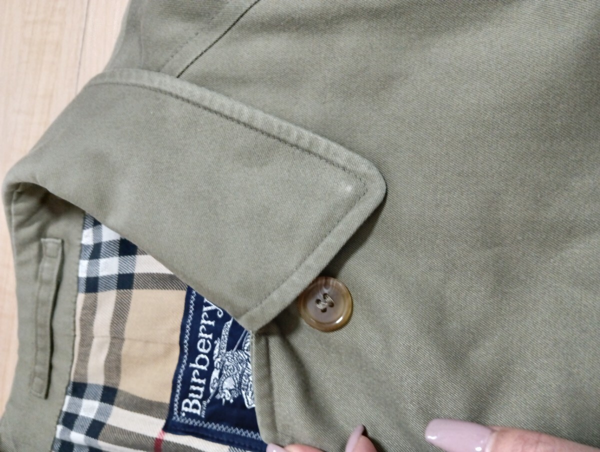 Burberrys BURBERRY バーバリー バーバリーズ ノバチェック コートロングコート カーキ メンズ アウター 羽織り 古着 服 _画像9