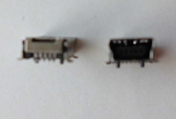 基板取付用メス ＵＳＢコネクタ ミニＢ USB（２個入セット）SMDタイプの画像2