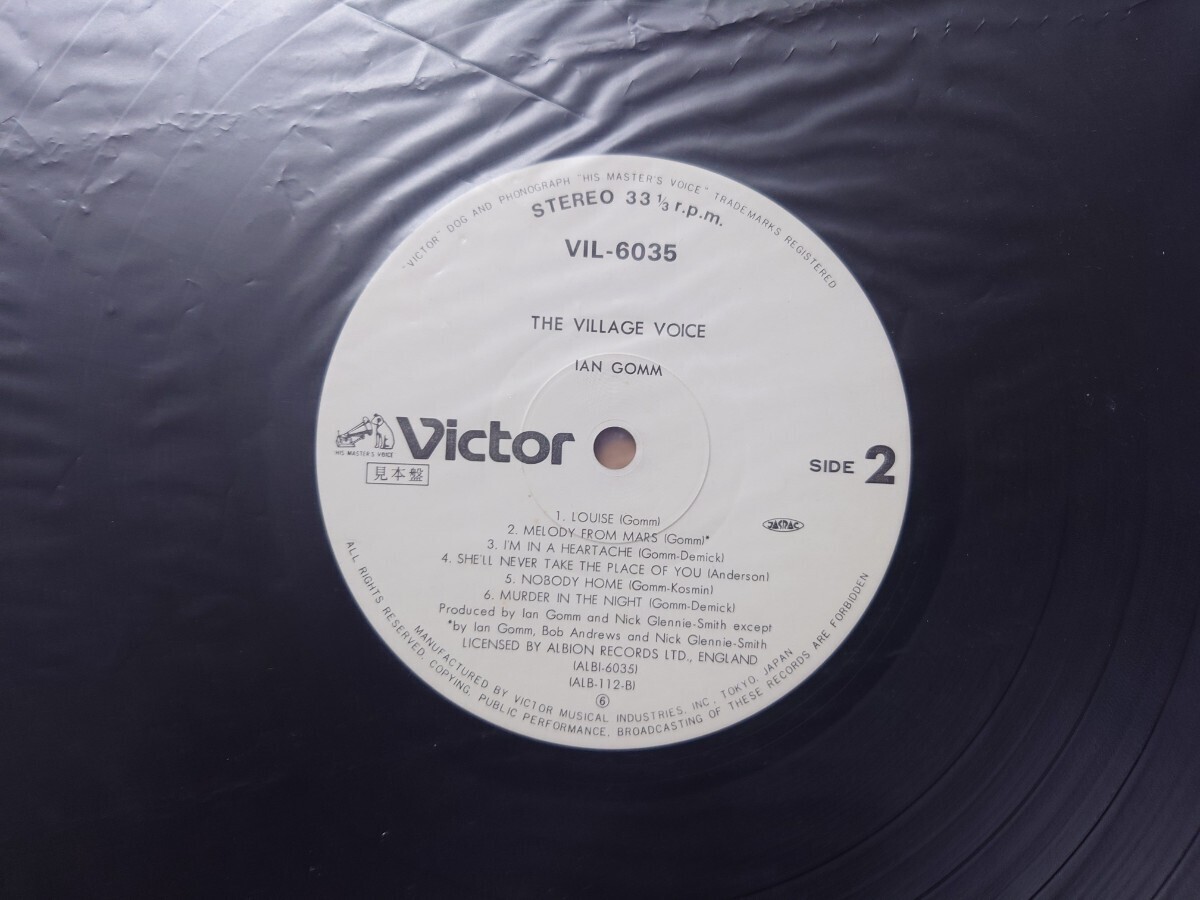 ★Ian Gomm イアン・ゴム★The Village Voice ザ・ヴィレッジ・ヴォイス★見本盤★PROMO★SAMPLE★Rare Item★中古LP