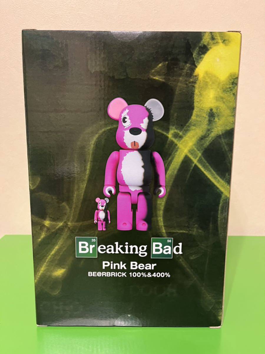 新品 BE@RBRICK ベアブリック Breaking Bad Pink Bear 100％ & 400％ メディコムトイ MEDICOM TOY ブレイキング・バッド 正規品_画像3