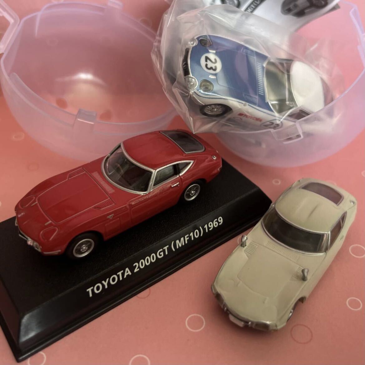 * out of print famous car collection &ga tea & time slip Glyco Toyota 2000GT (MF10) 3 pcs set[.. prompt decision price ] postage included 