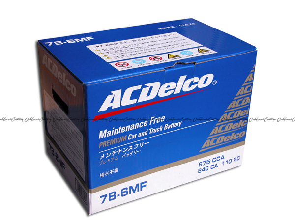 送料無料 正規品 AC DELCO ACデルコ バッテリー 78-6MF アストロ/タホ/サバーバン/C-1500/エクスプレス/ユーコンデナリ他_画像2