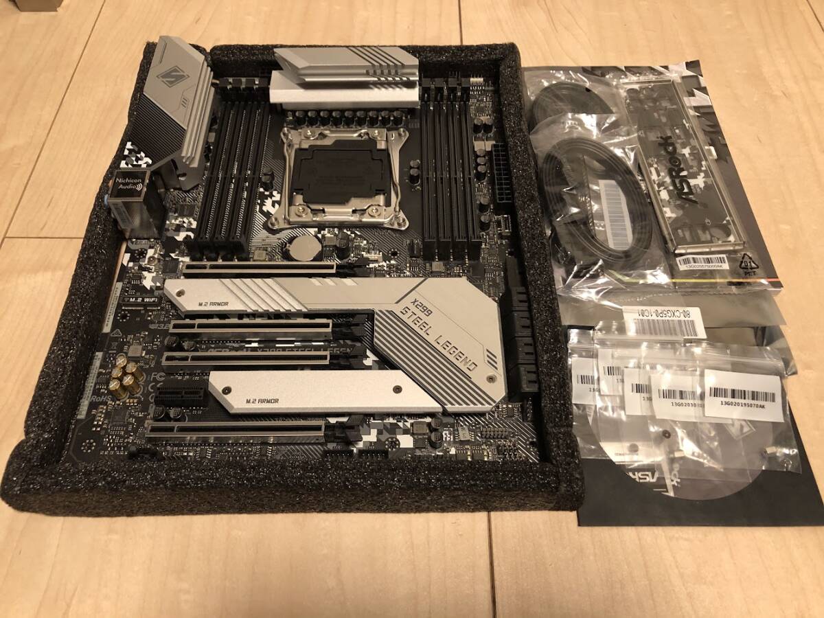 ①ASRock X299 Steel Legend ATXマザーボード IOパネル付属の画像1