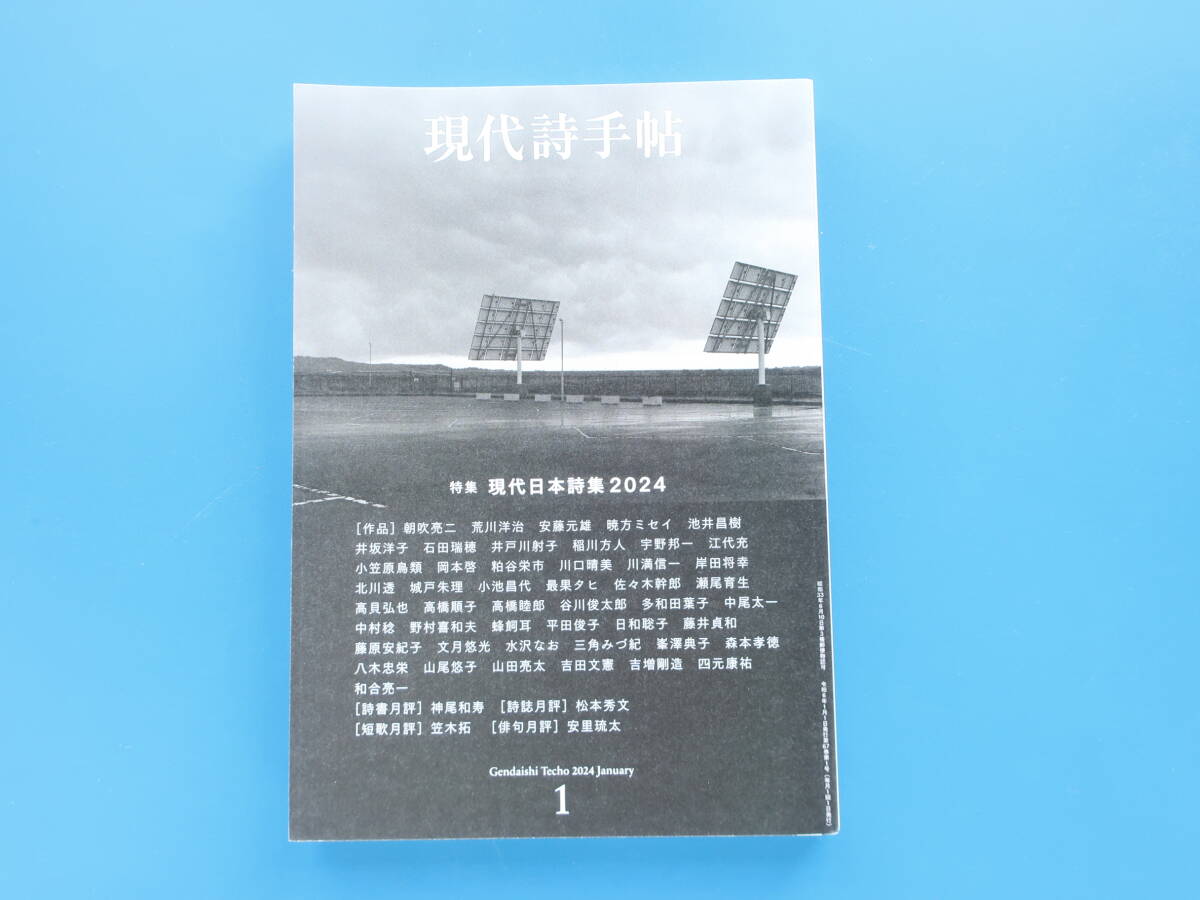 現代詩手帖 2024年1月号/特集:現代日本詩集2024/谷川俊太郎/中村稔/安藤元雄/粕谷栄市/北川透/吉増剛造/八木忠栄/藤井貞和/高橋順子_画像1