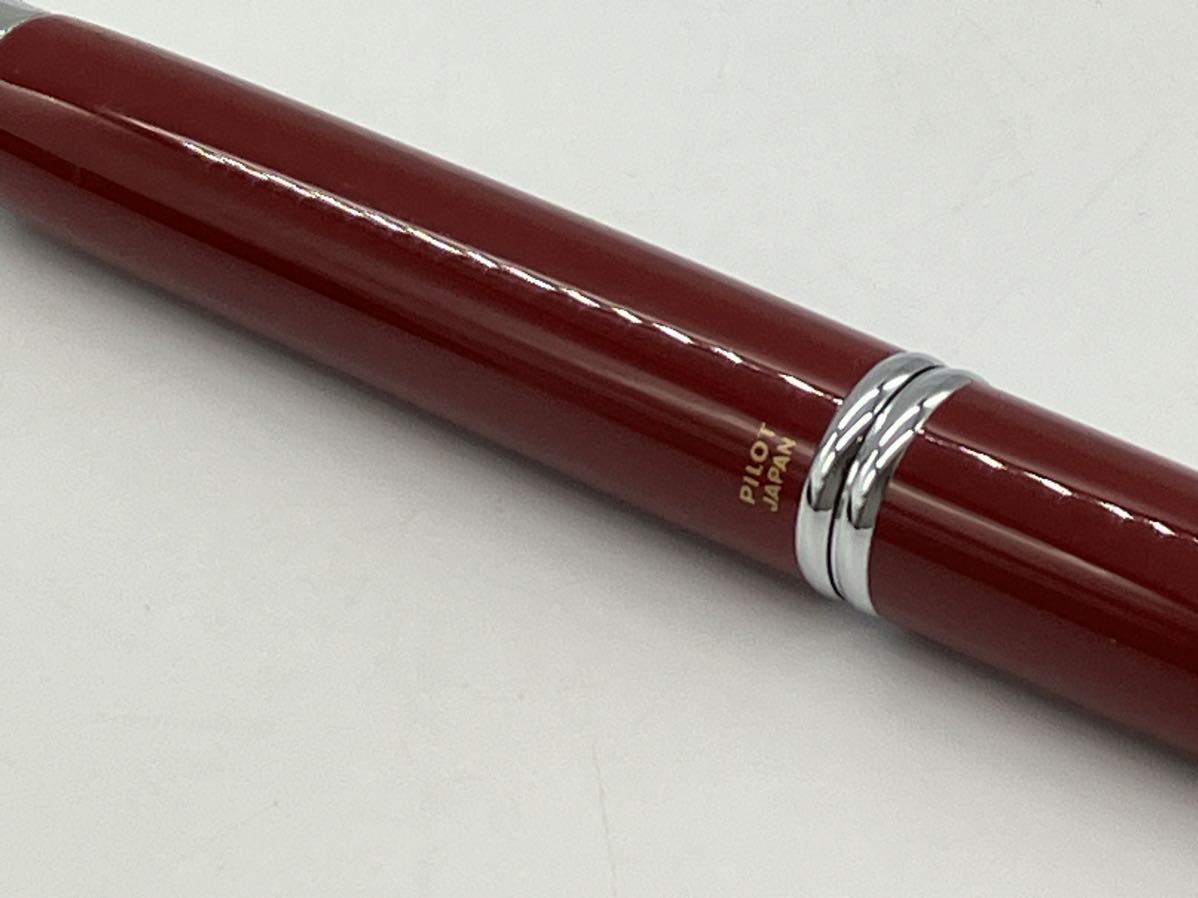 【18K 750 トップ ペン先】Pilot Capless 万年筆 赤色 文具 M 中字 CANADA ペンケース ケース付き 鹿_画像7