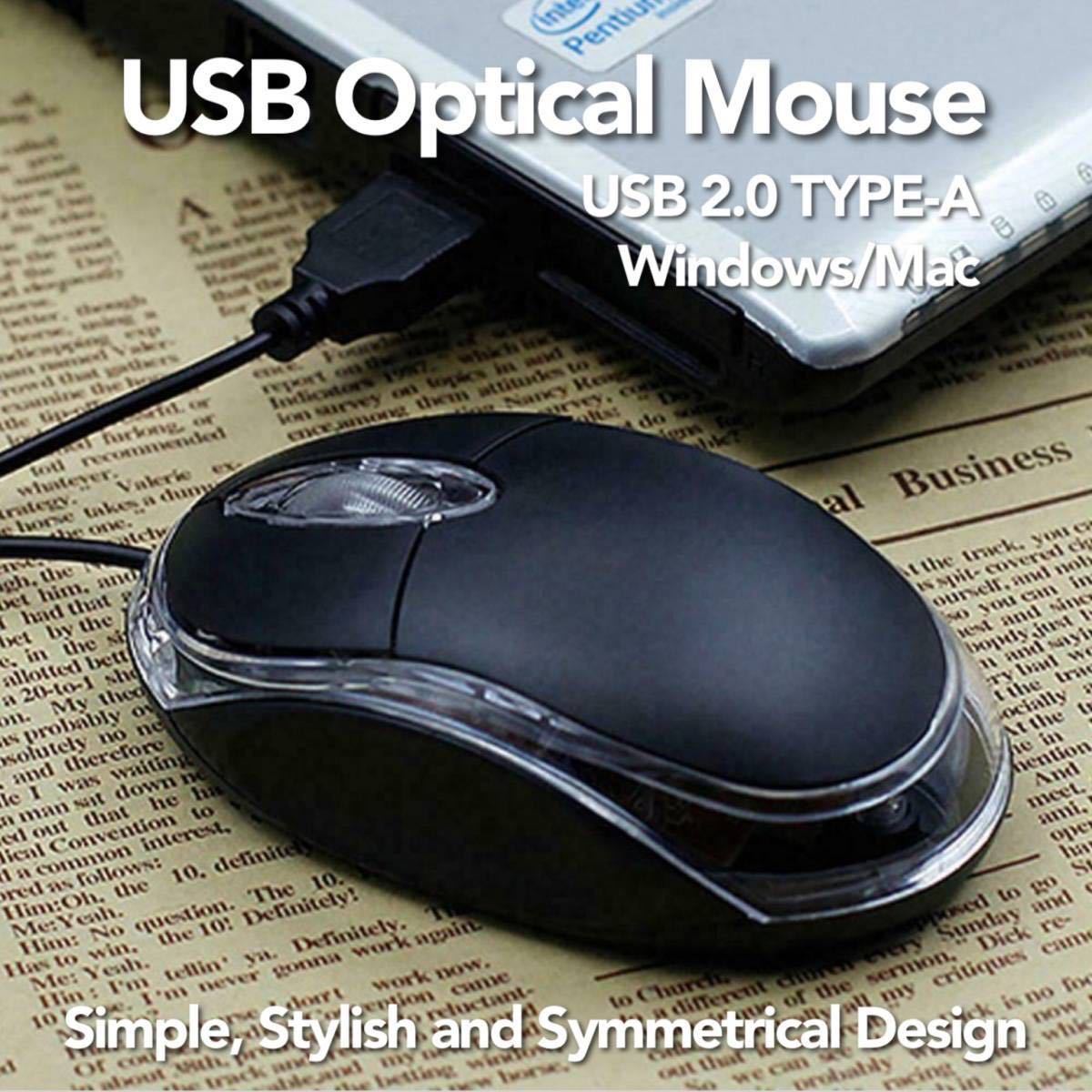 USBマウス 有線 光学式 USB Wired Optical Mouse #3 在宅勤務 テレワーク リモートワーク 遠隔授業 リモート授業_画像1