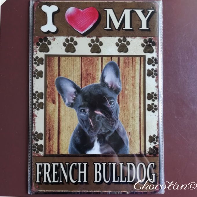 [ free shipping ] French bru dog ④ autograph plate [ new goods ]