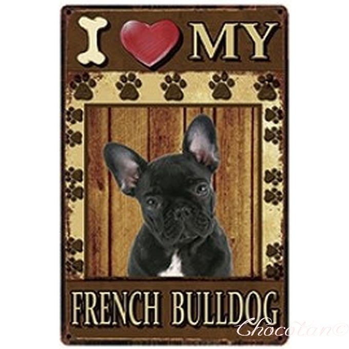 [ free shipping ] French bru dog ④ autograph plate [ new goods ]