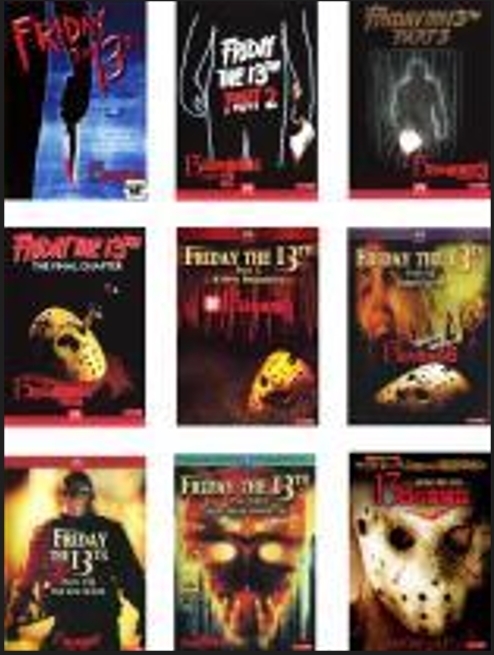 中古 DVD 映画 13日の金曜日 1、2、3、4、5、6、7、8、FRIDAY THE 13TH [レンタル落ち] 全9巻セット ※ケースなし_画像1