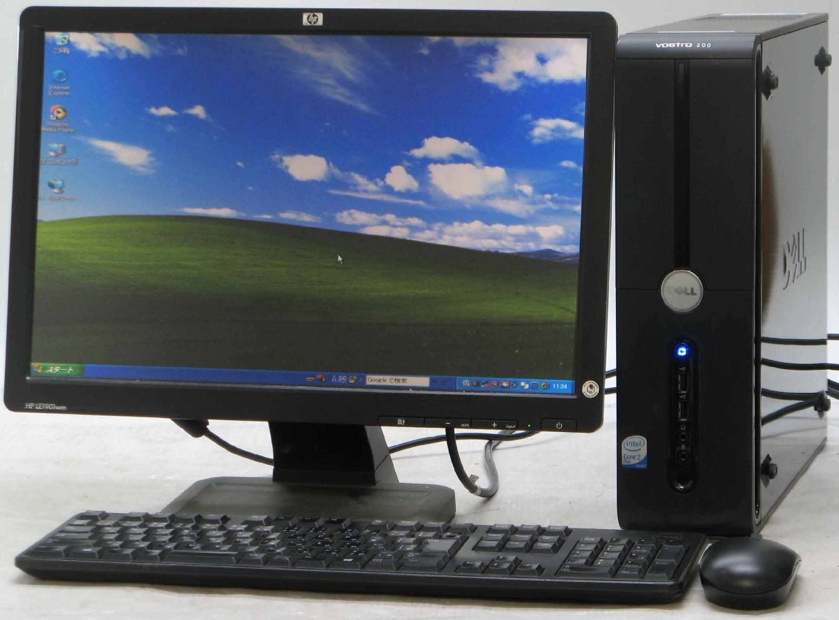 DELL Vostro 200-E6550DT ■ 19インチワイド 液晶セット ■ Core2Duo-E6550/DVDROM/希少OS/動作確認済/WindowsXP デスクトップ_DELL Vostro 200-E6550DT