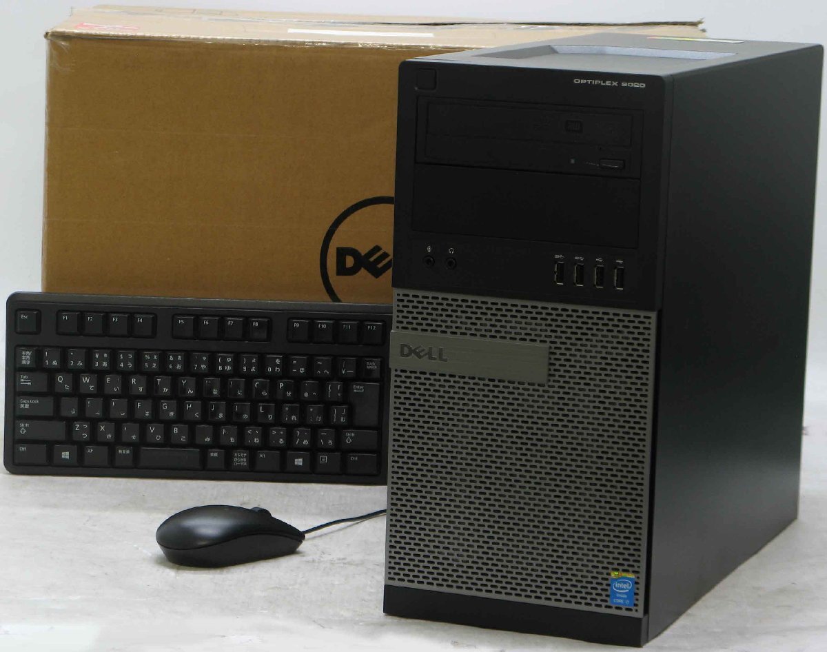 DELL Optiplex 9020-4770MT ■ i7-4770/DVDマルチ/Geforce GTX 1050/元箱/Windows10 ゲーミングPC デスクトップ