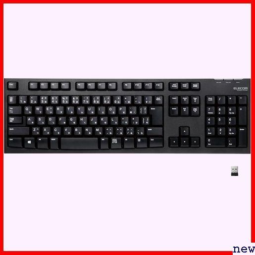 新品◆ エレコム TK-FDM063TBK ブラック 対応 tation4 レシーバー ワイヤレス キーボード USB 65_画像1