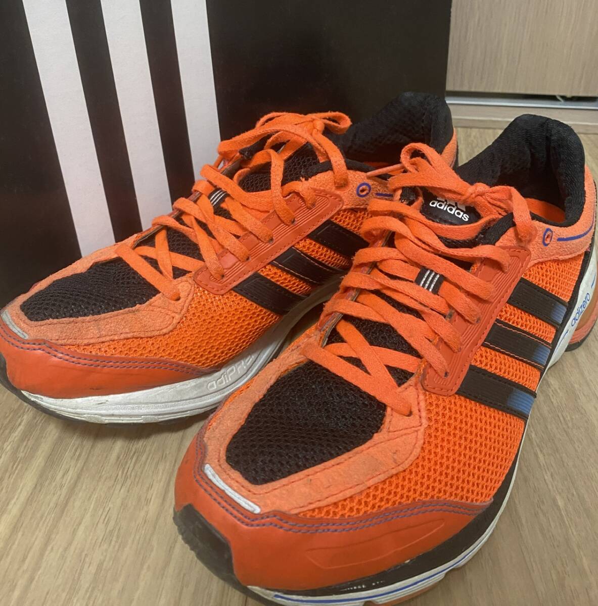 ★adidas アディダス adizero Boston 3、アディゼロボストン3 G60512 オレンジ/ブラック 26.0cm_画像1