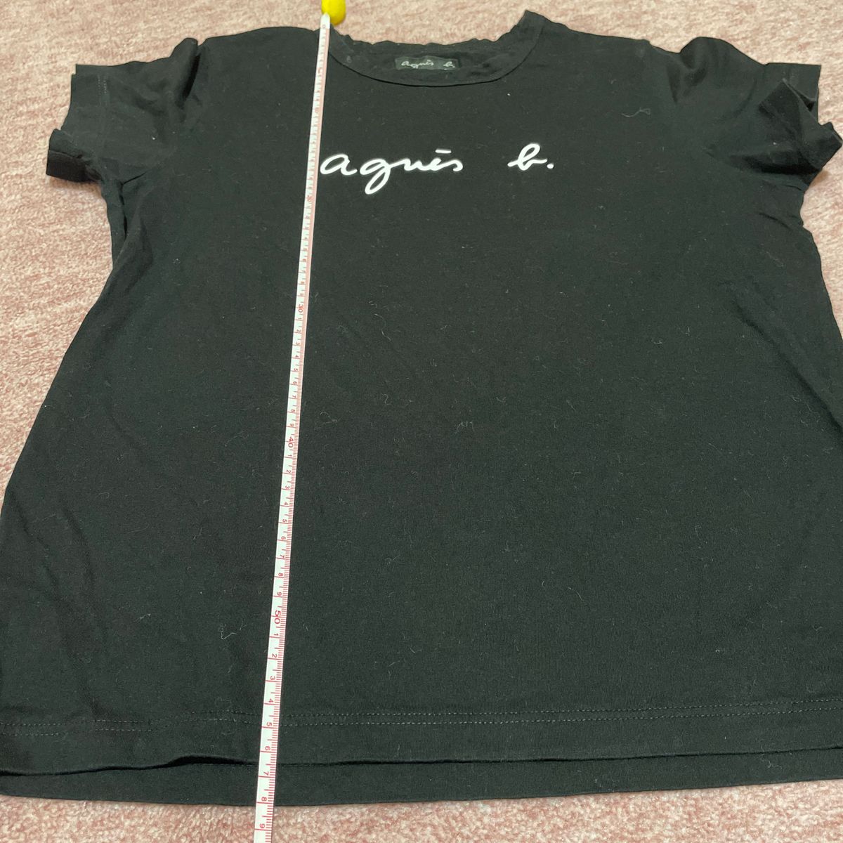 【正規店購入】アニエスベー　agnesb ブラック　again 黒　サイズ3 Lサイズ　半袖カットソー　半袖Tシャツ