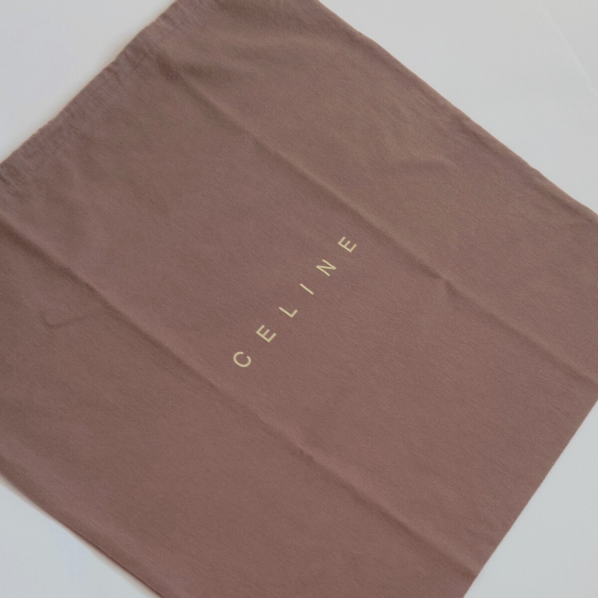 〔セリーヌ〕56×53cm 保存袋 巾着袋 布袋 CELINE 正規品 ブラウン系 （0055)の画像3
