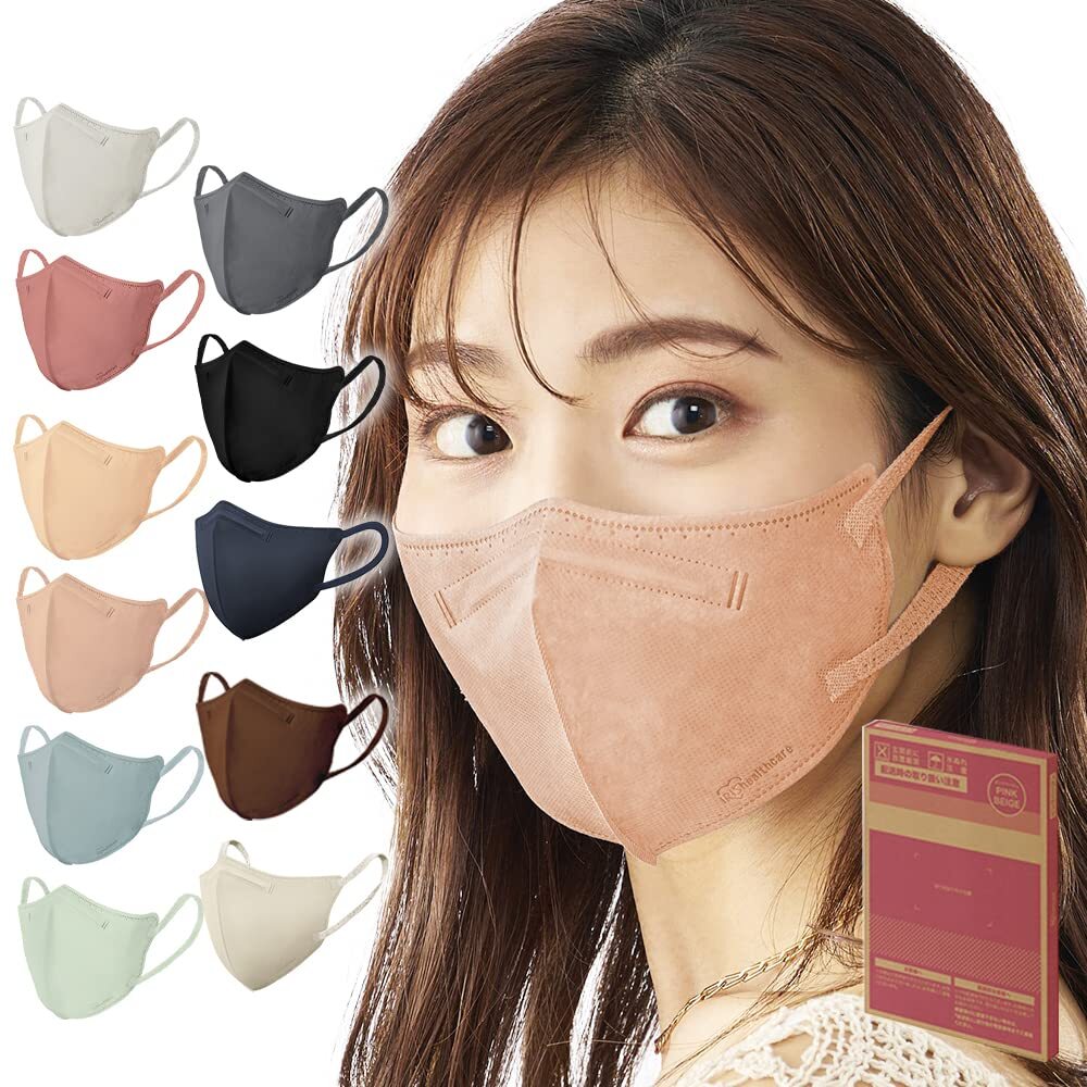[アイリスオーヤマ] マスク 不織布 立体マスク 3Dマスク 32枚入 ふつうサイズ 立体 小顔 デイリーフィット DAILY FIT 血色マスク_画像1
