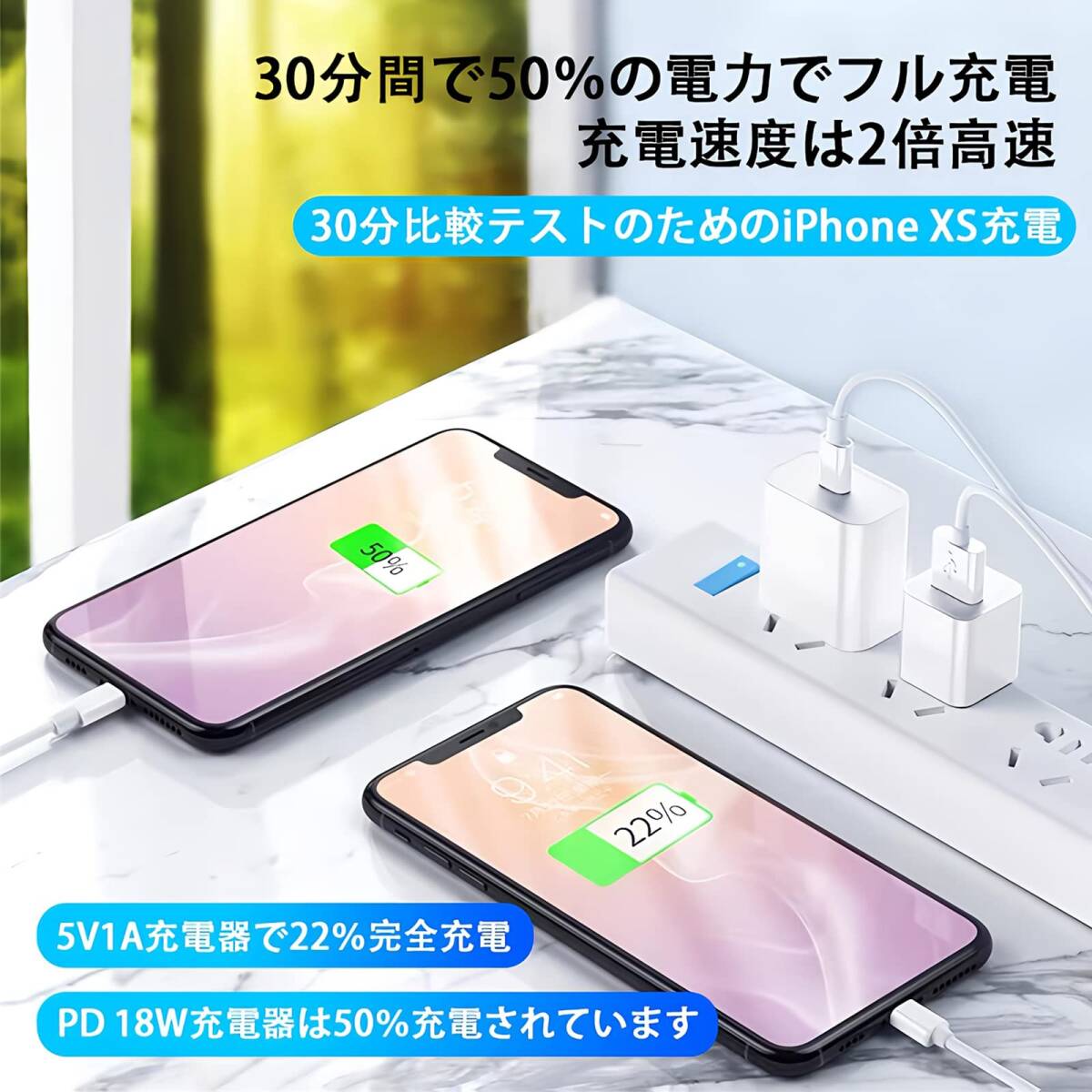 iPhone 充電ケーブル タイプc【MFi認証品 2M 2本セット】PD Type-C to Lightning ケーブル 急速充電＆同期 データ転送 超高耐久 丈夫 強靭_画像4