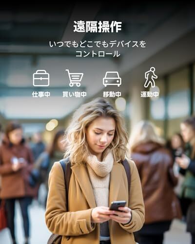 AWERAYスマートプラグ スマート電源コンセント Wifi電源コンセント スマートホーム PCパソコン ワンタッチ遠隔スイッチ机 メータ_画像4