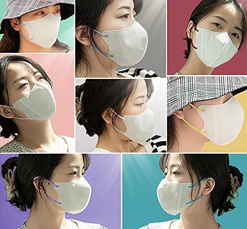 [FunHoom] 不織布マスク 立体型 小顔の効果 使い捨てマスク 30枚 【日本女性に設計された小顔効果マスク】マスク 不織布 小さめ 通気性_画像2