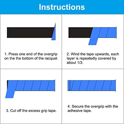 PATIKIL 1.8 M ラケットオーバーグリップ ダンピングリッジ付き PU テニスグリップテープ 厚く ノンスリップ 吸収汗 バドミントン釣り竿用_画像5