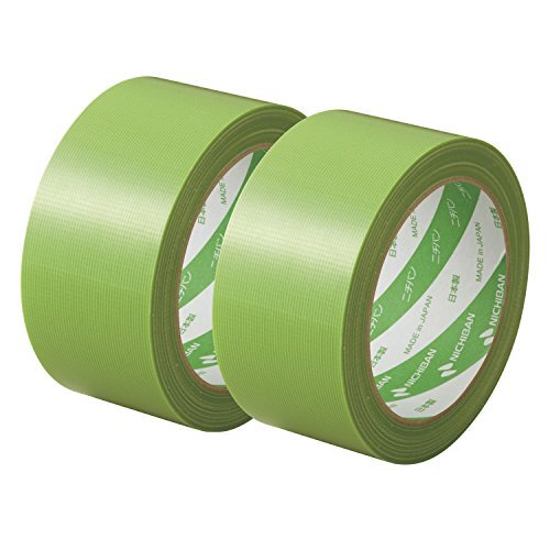 ニチバン 養生テープ フィルムクロス テープ 2巻 幅50mm×25m巻 18450-2P 緑_画像1