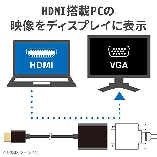 エレコム(ELECOM) 変換アダプタ HDMI VGA ブラック AD-HDMIVGABK2_画像2