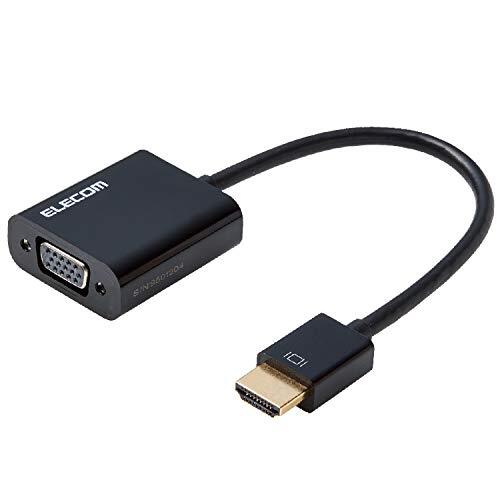 エレコム(ELECOM) 変換アダプタ HDMI VGA ブラック AD-HDMIVGABK2_画像1