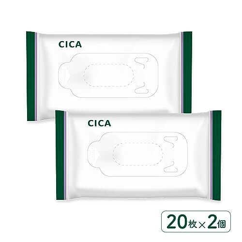 レック CICA 水99％ デリケート ウェットシート (20枚×2個) トイレに流せる/日本製/整肌成分 ツボクサエキス配合_画像2