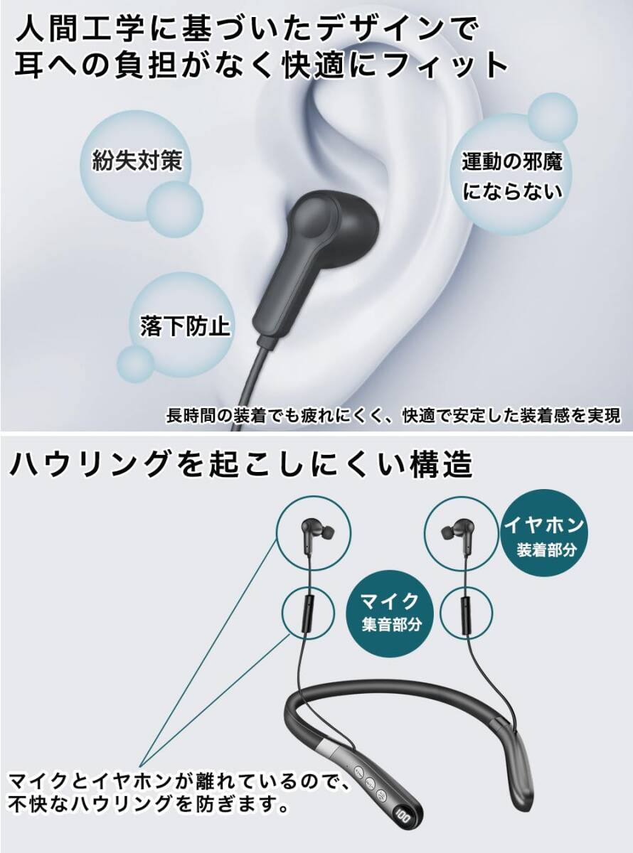 Deligoo 集音器 しゅうおんき 充電式 首かけ集音器 高齢者向け 軽量 ノイズ低減 ハウリングしにくい Bluetooth 電話/テレビ/音楽対応_画像6