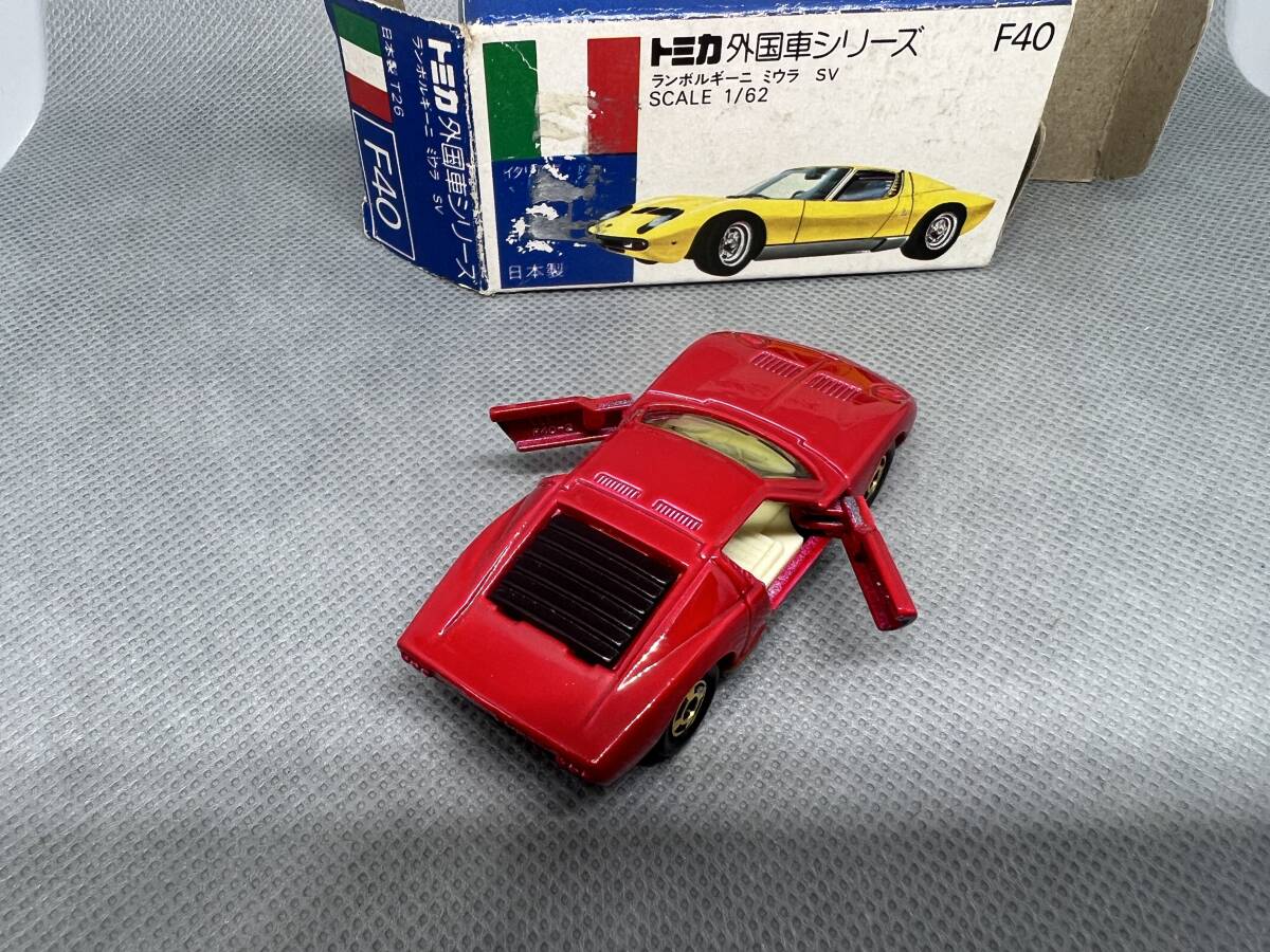 トミカ 青箱F40 ランボルギーニミウラSV 日本製の画像9
