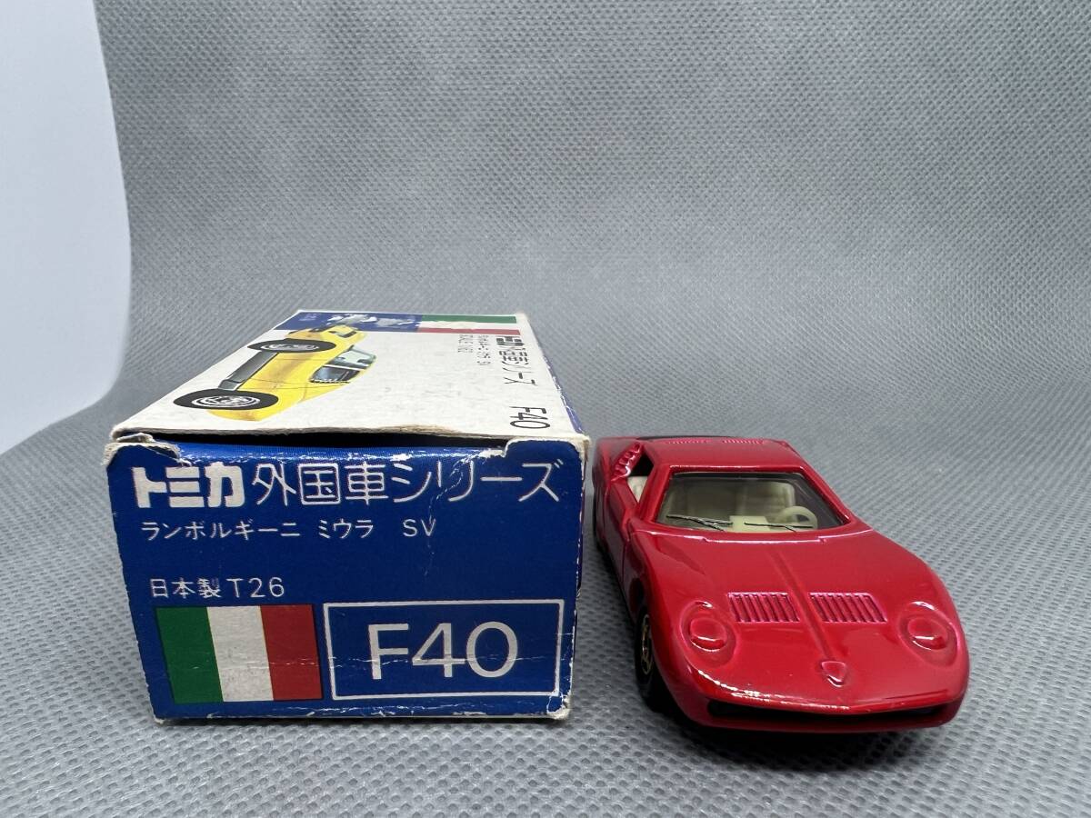 トミカ 青箱F40 ランボルギーニミウラSV 日本製の画像3