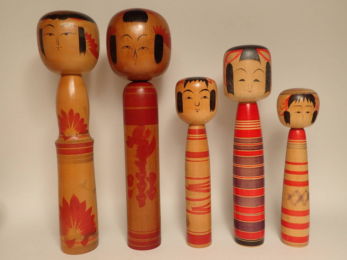B-507 C-11 伝統工芸 こけし 民芸 郷土玩具 日本人形 天然木 木工芸 伝統こけし 14.5cm~38.0cm_画像7