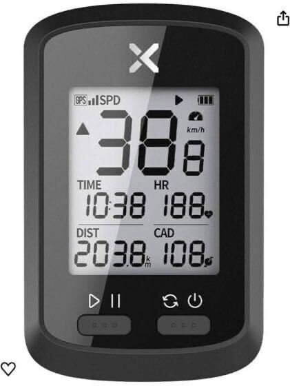XOSS G+ GPS サイクルコンピュータ ワイヤレス サイコン USB充電式 バッテリー内蔵 Bluetooth ANT+対応 ロードバイク ケイデンスの画像2