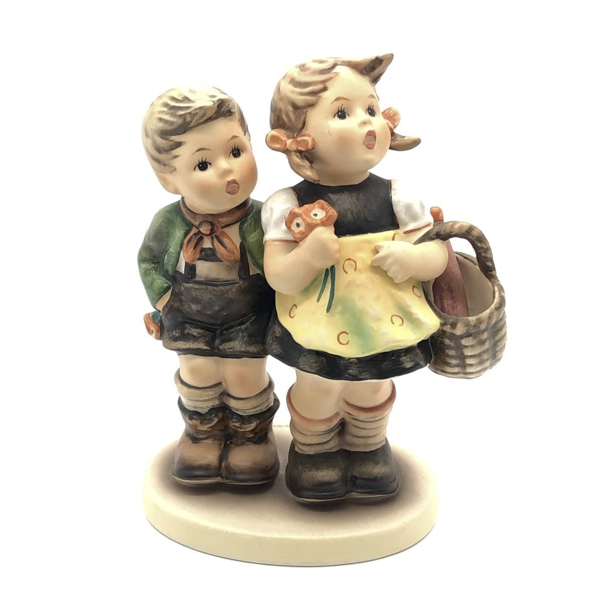 Goebel ゲーベル フンメル人形 Hummel To Market フンメルドール 西ドイツ 陶器人形 フィギュリン ハンドメイド 49/0 【道楽札幌】_画像1