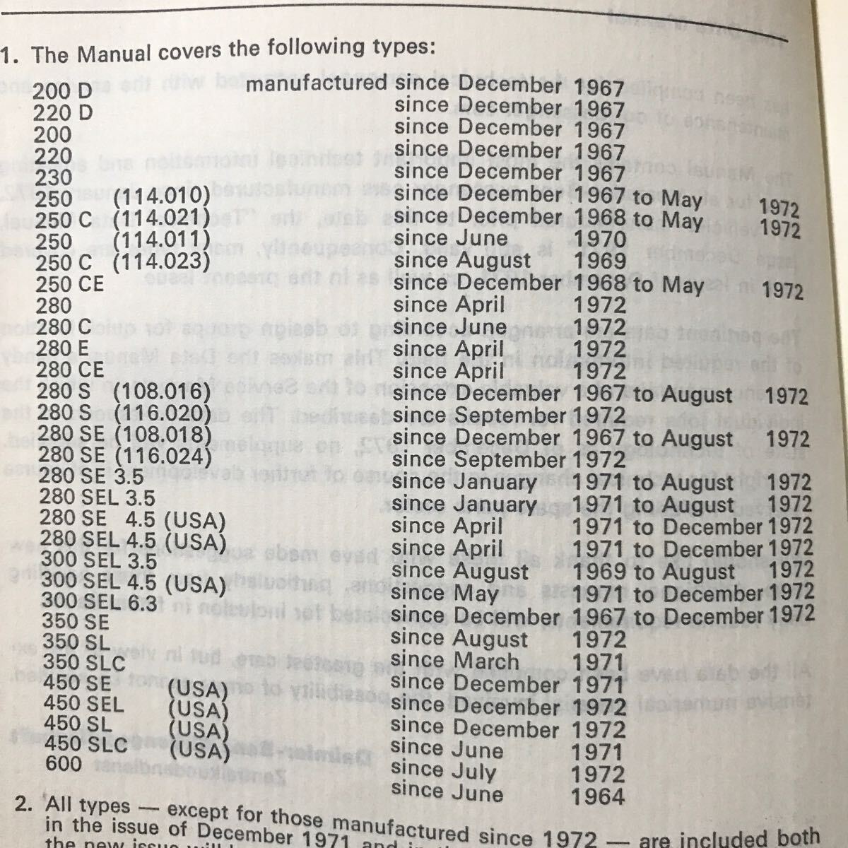 Mercedes-Benz R107 C107 SL-Class Technical Data Bookメルセデス ベンツ SLクラス テクニカルデータ サービスブック マニュアル 整備書_画像3