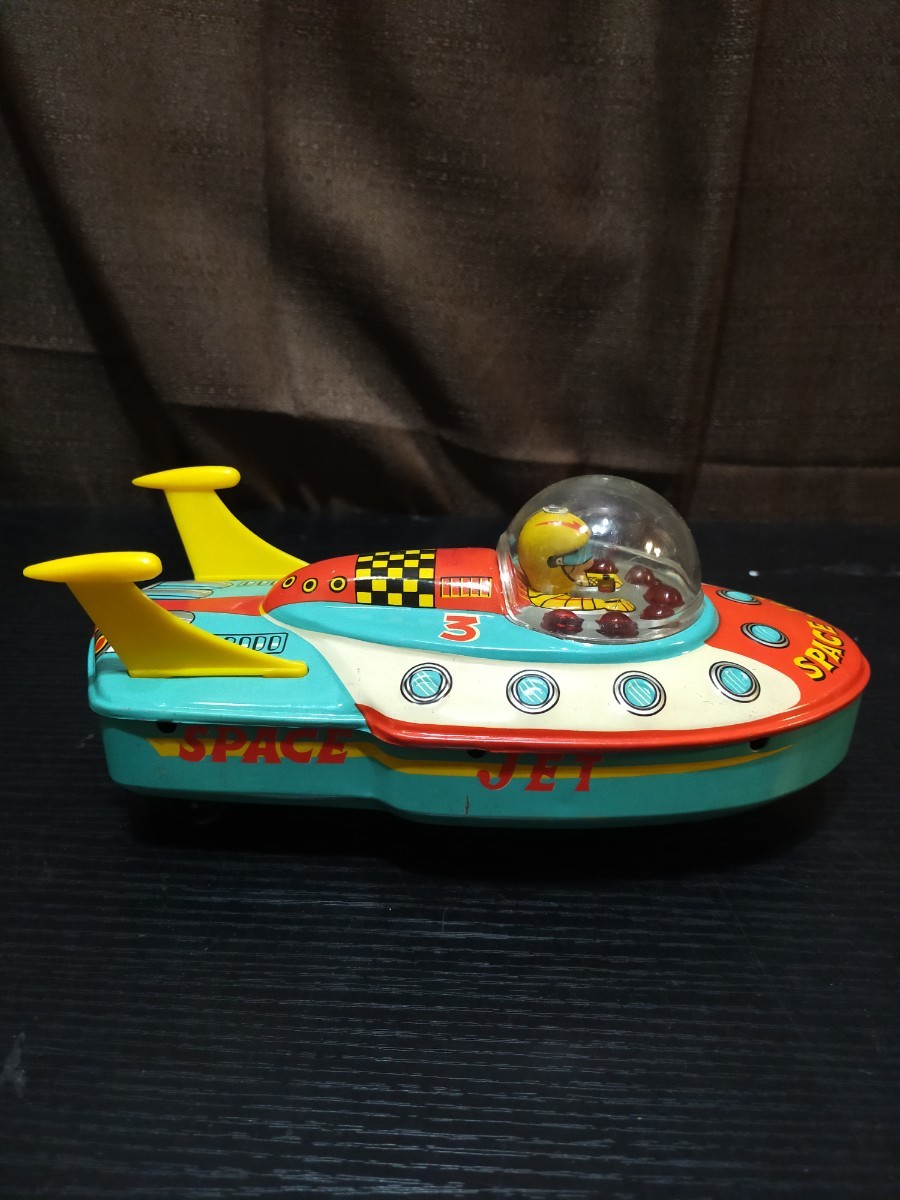 激レア 1円～ アサヒ ATC by Asahi toy スペースパトロール SPACE PATROL ブリキ おもちゃ 全長約21cm 箱付き 現状品_画像6