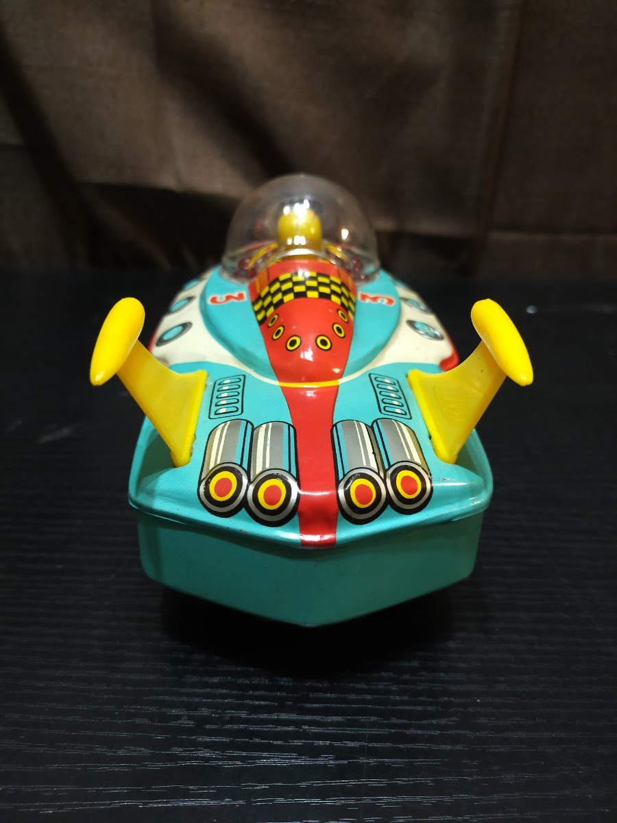 激レア 1円～ アサヒ ATC by Asahi toy スペースパトロール SPACE PATROL ブリキ おもちゃ 全長約21cm 箱付き 現状品_画像7