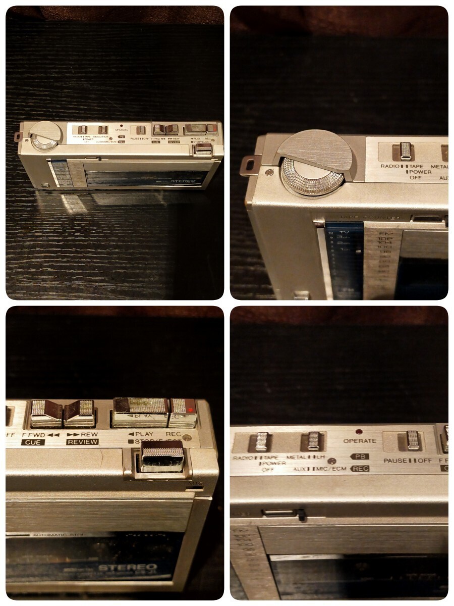 AIWA アイワ ポータプルラジカセ FM CassetteBay METAL STEREO CS-J1 ジャンク品の画像8