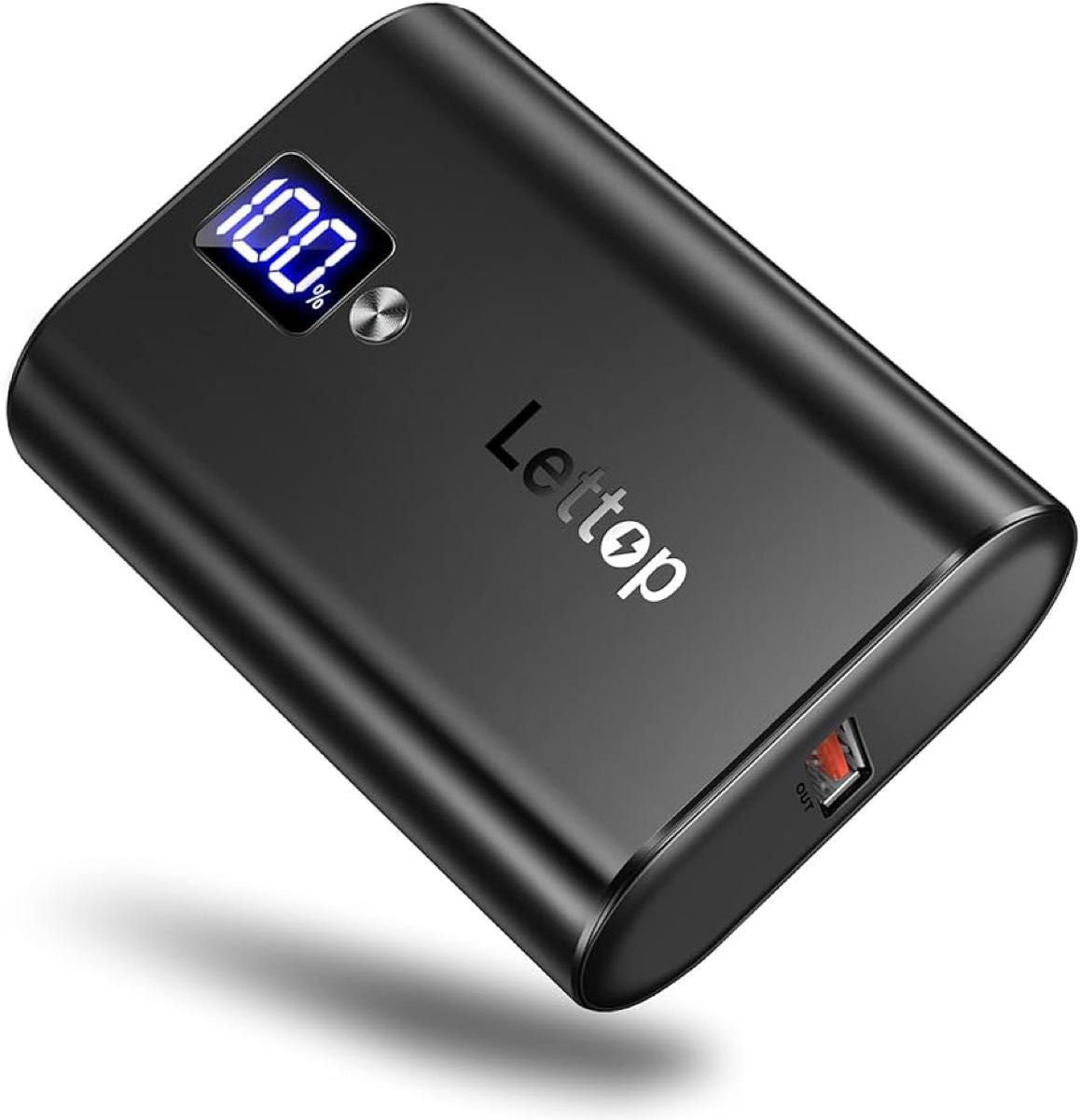 Lettop モバイルバッテリー 10000mAh PD 18W 大容量 パススルー機能搭載 LCD残量表示 二台同時充電 