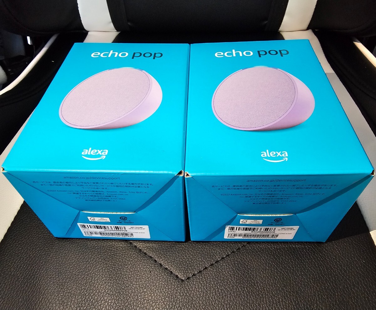  new goods unopened *2 piece set Echo Pop ( eko - pop ) - compact Smart speaker with Alexa lavender areksa/echo dot eko - dot 