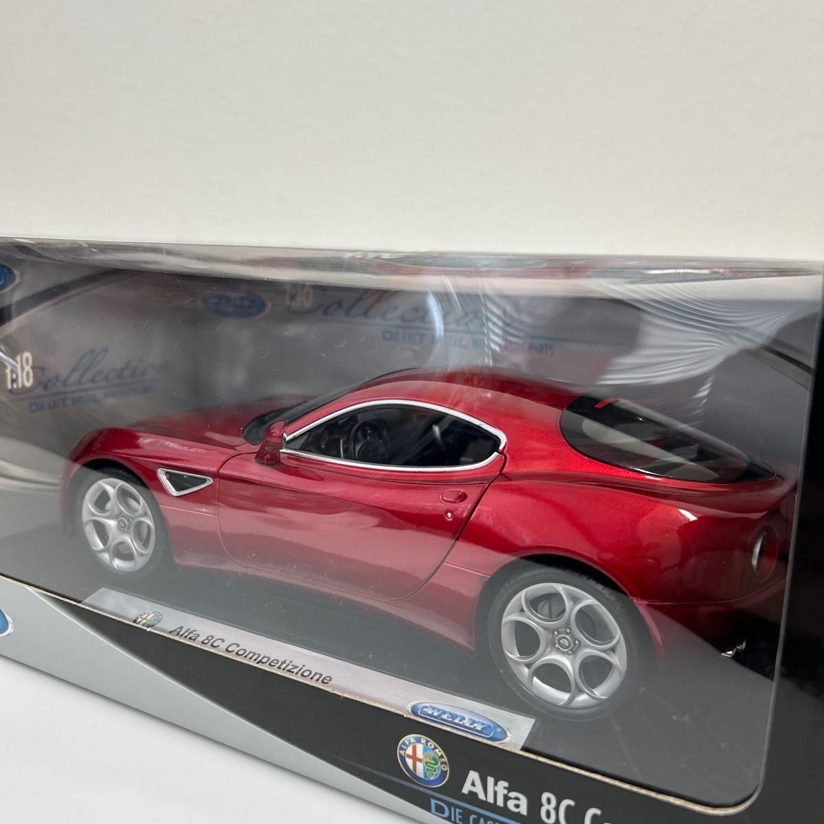 WELLY 1/18 Alfa 8C Competizione ウェリー アルファロメオ コンペティツィオーネ レッドメタリック ミニカー モデルカー ROMEO_画像5